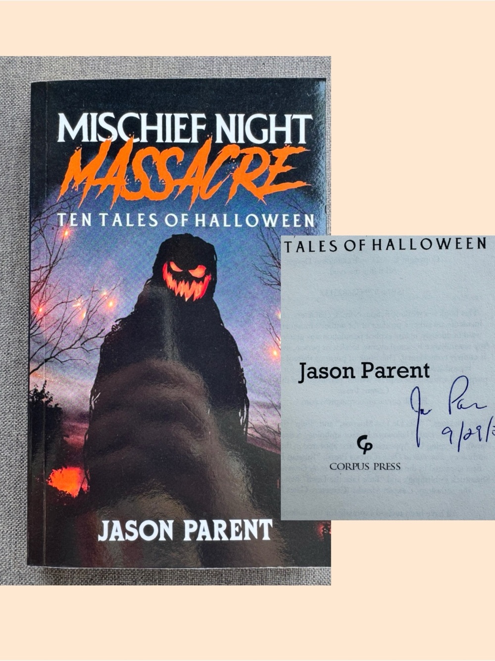 Mischief Night Massacre AUTOGRAPHED Ten Tales Of Halloween Jason Parent Horror